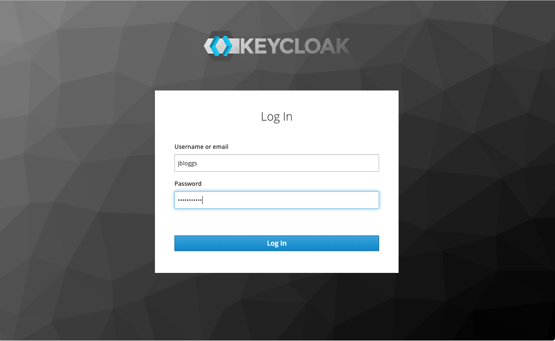 Keycloak sign-in screen