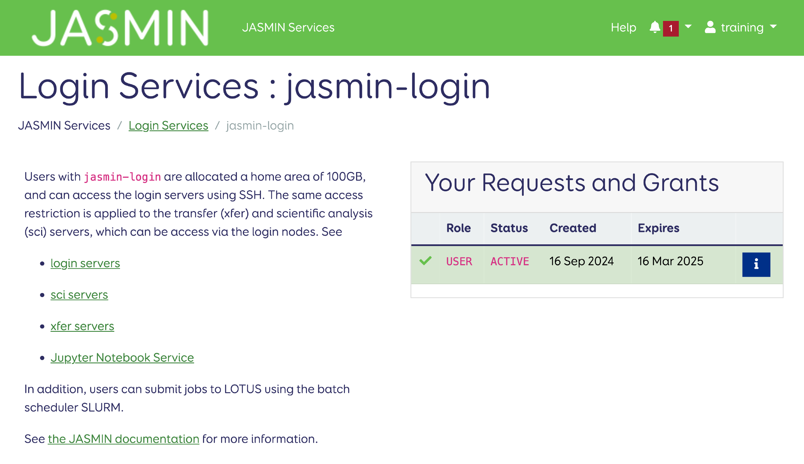 Details of an approved grant